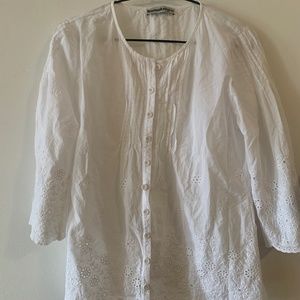 White eyelet blouse